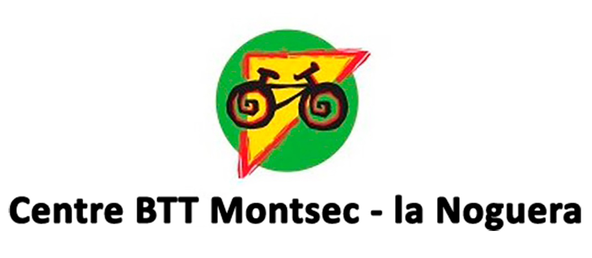Logotip del Centre BTT Montsec – la Noguera Logo del Centre BTT Montsec – la Noguera, xarxa de rutes de bicicleta de muntanya a la comarca de la Noguera